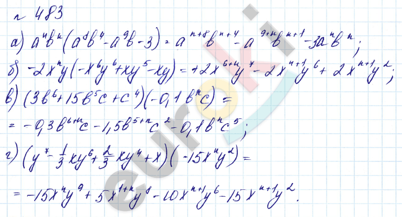 Алгебра 7 класс. Углубленный уровень Макарычев, Миндюк Задание 483