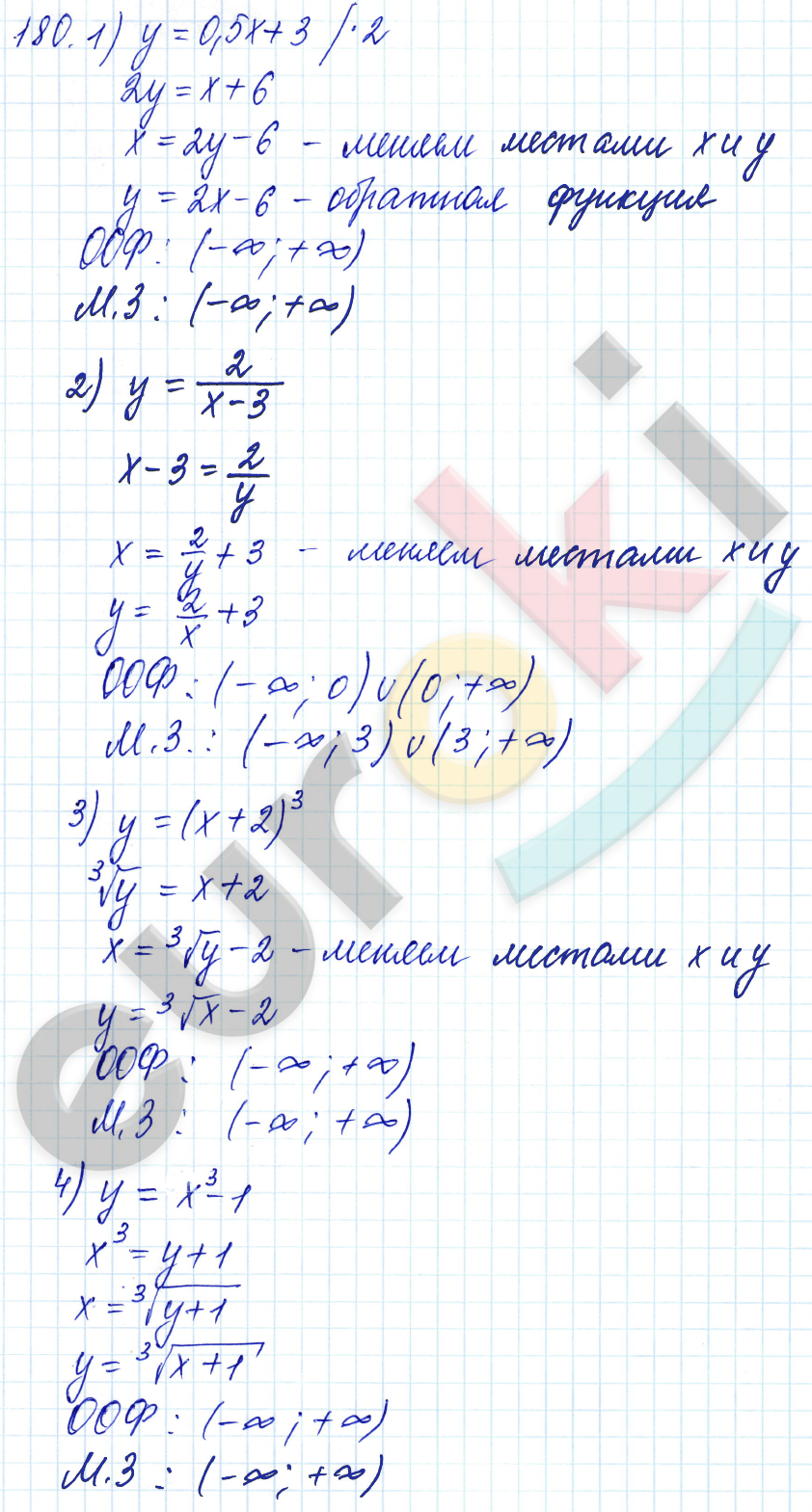 Алгебра 10 класс. ФГОС Алимов Задание 180