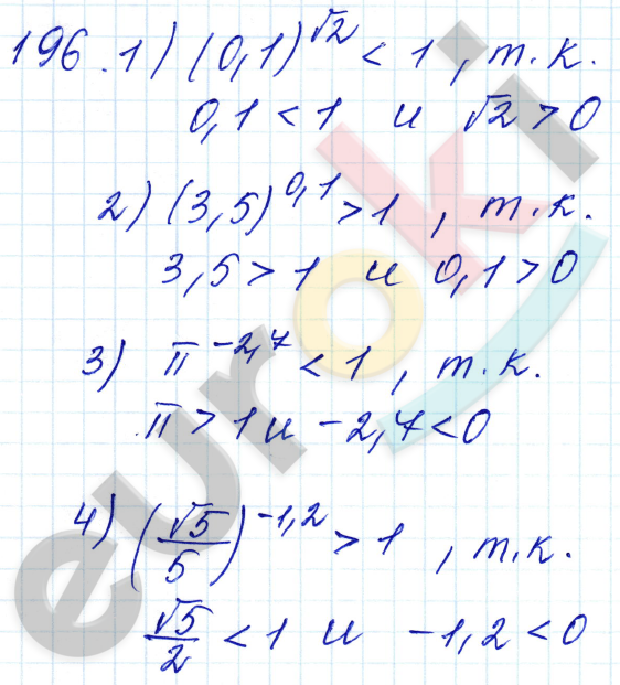 Алгебра 10 класс. ФГОС Алимов Задание 196