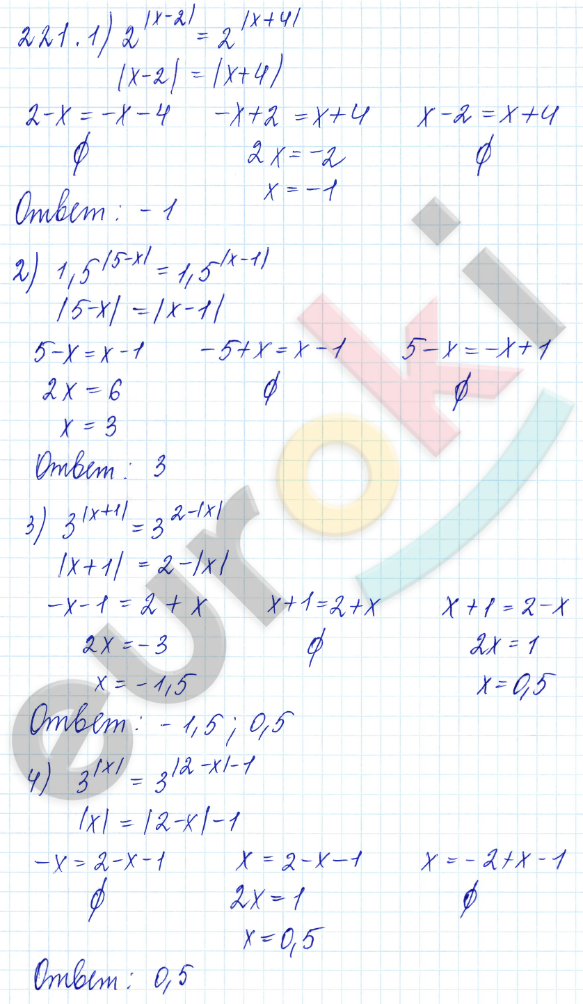 Алгебра 10 класс. ФГОС Алимов Задание 221