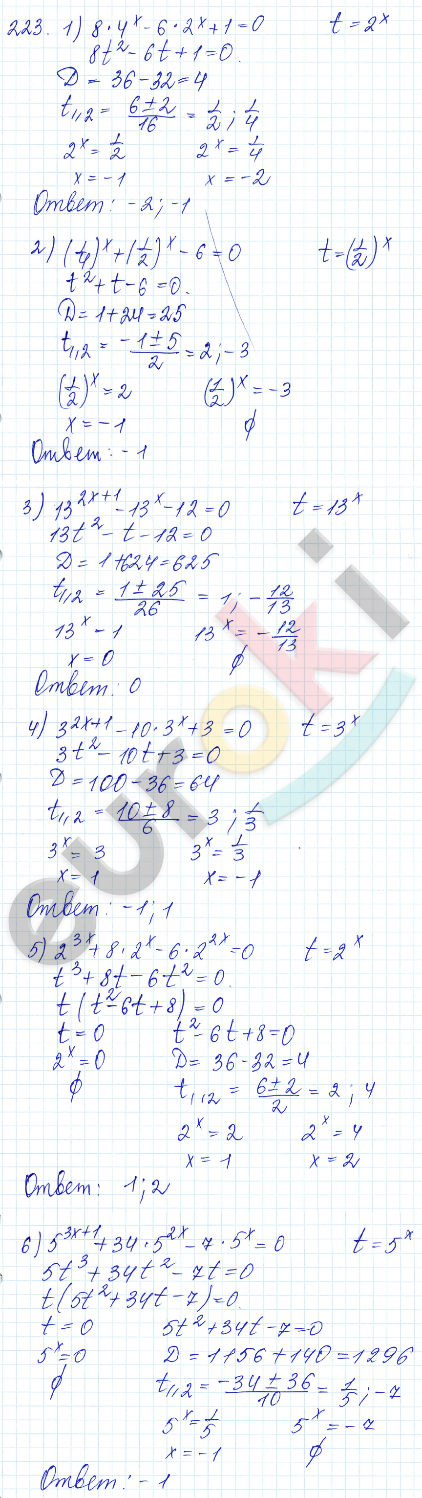 Алгебра 10 класс. ФГОС Алимов Задание 223