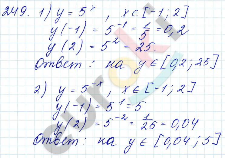 Алгебра 10 класс. ФГОС Алимов Задание 249