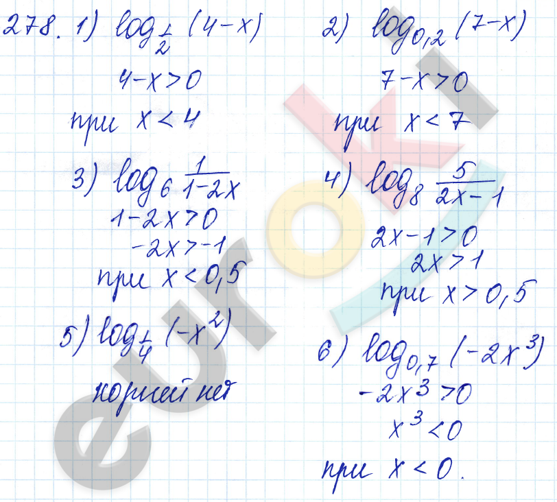 Алгебра 10 класс. ФГОС Алимов Задание 278