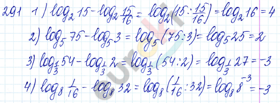Алгебра 10 класс. ФГОС Алимов Задание 291