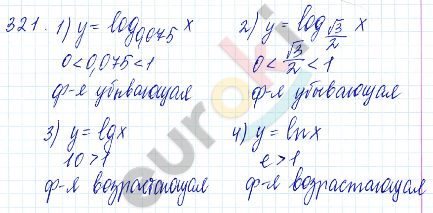 Алгебра 10 класс. ФГОС Алимов Задание 321