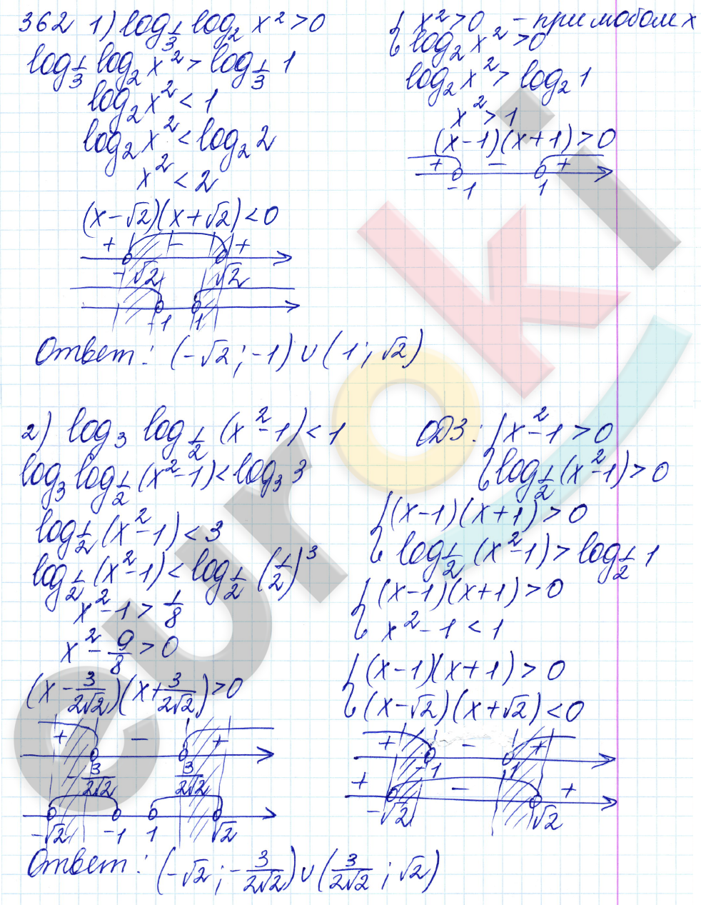 Алгебра 10 класс. ФГОС Алимов Задание 362