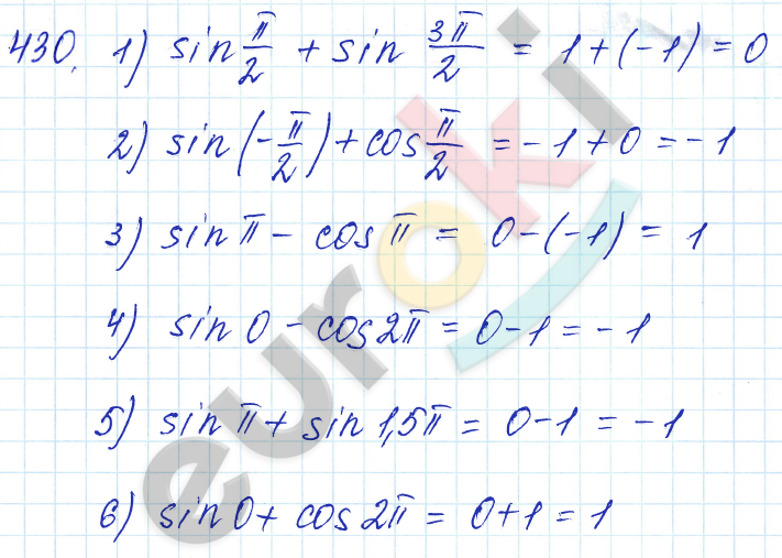 Алгебра 10 класс. ФГОС Алимов Задание 430