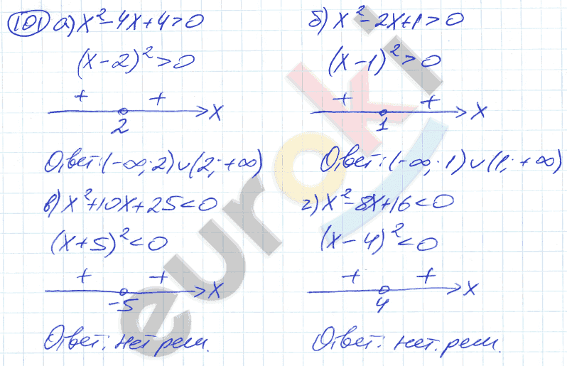 Алгебра 9 класс. ФГОС Никольский, Потапов Задание 101