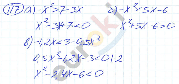 Алгебра 9 класс. ФГОС Никольский, Потапов Задание 117