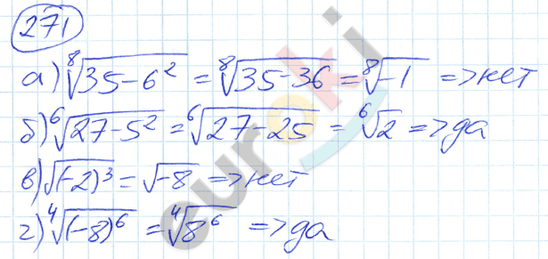 Алгебра 9 класс. ФГОС Никольский, Потапов Задание 271