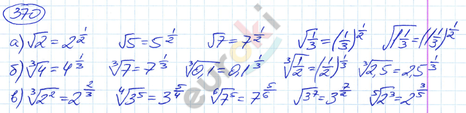 Алгебра 9 класс. ФГОС Никольский, Потапов Задание 370