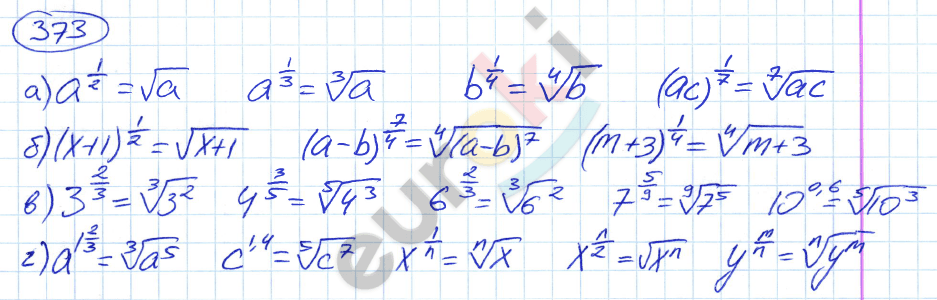 Алгебра 9 класс. ФГОС Никольский, Потапов Задание 373
