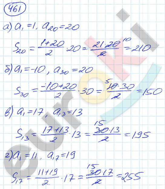Алгебра 9 класс. ФГОС Никольский, Потапов Задание 461