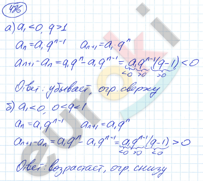 Алгебра 9 класс. ФГОС Никольский, Потапов Задание 486