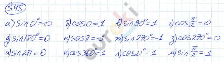 Алгебра 9 класс. ФГОС Никольский, Потапов Задание 545