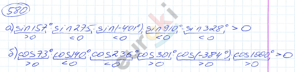 Алгебра 9 класс. ФГОС Никольский, Потапов Задание 580