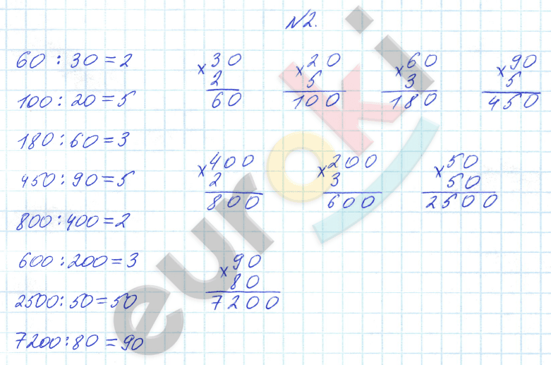 Математика 4 класс. Часть 1, 2. ФГОС Башмаков, Нефедова Задание 2