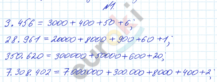 Математика 4 класс. Часть 1, 2. ФГОС Башмаков, Нефедова Страница 1