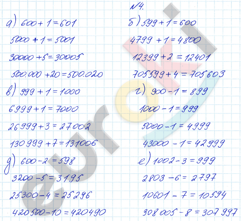 Математика 4 класс. Часть 1, 2. ФГОС Башмаков, Нефедова Страница 4