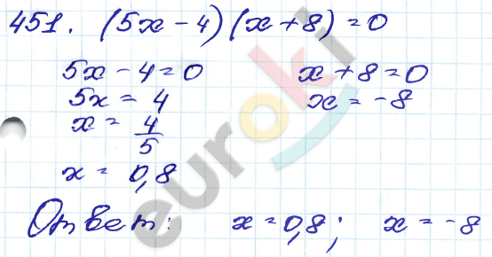 Алгебра 9 класс. Сборник заданий Кузнецова, Бунимович Задание 451