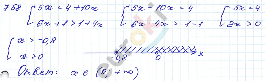 Алгебра 9 класс. Сборник заданий Кузнецова, Бунимович Задание 758