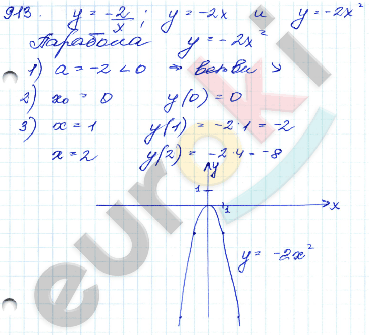 Алгебра 9 класс. Сборник заданий Кузнецова, Бунимович Задание 913