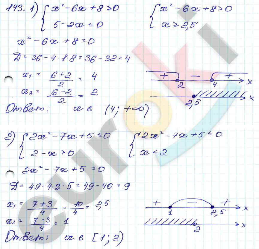 Алгебра 9 класс. Сборник заданий Кузнецова, Бунимович Задание 143