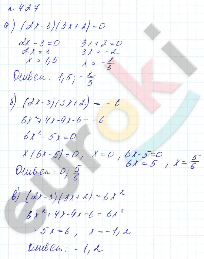 Алгебра 8 класс. Углубленный уровень Макарычев, Миндюк Задание 427
