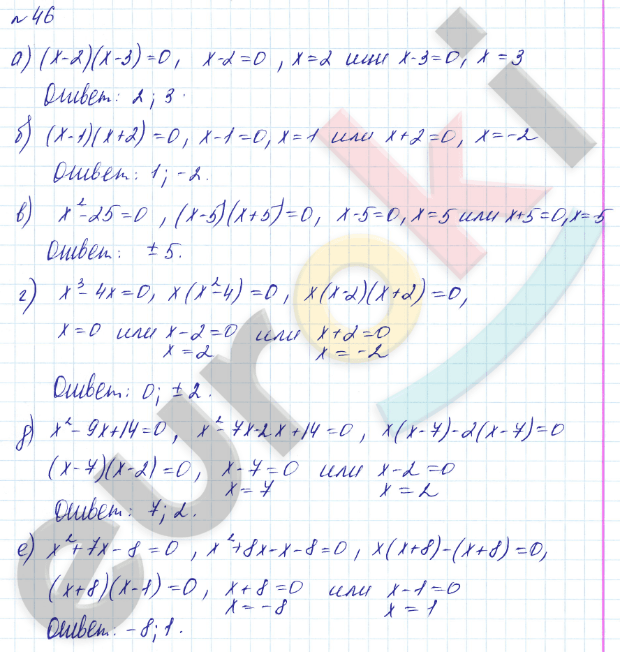 Алгебра 8 класс. Углубленный уровень Макарычев, Миндюк Задание 46