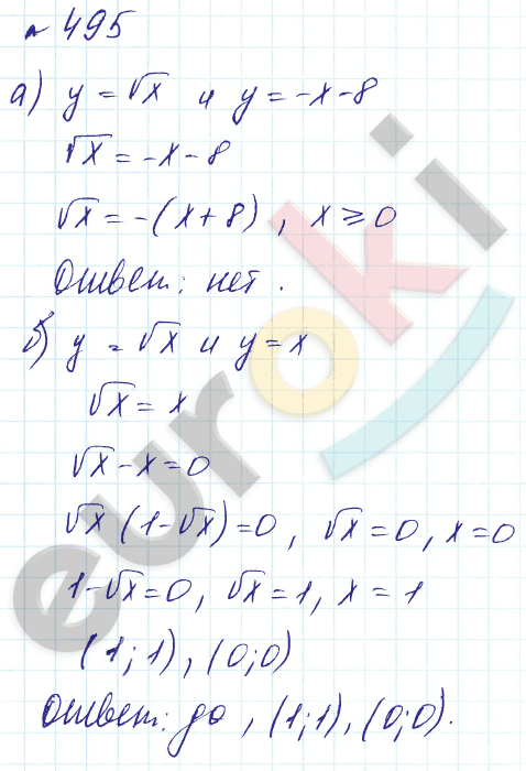 Алгебра 8 класс. Углубленный уровень Макарычев, Миндюк Задание 495