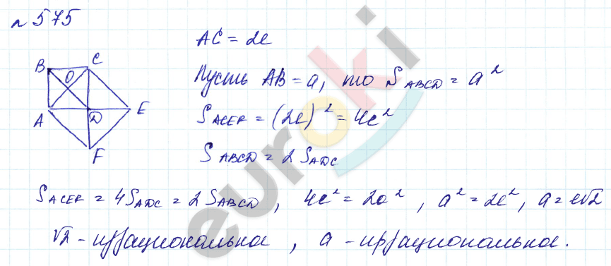 Алгебра 8 класс. Углубленный уровень Макарычев, Миндюк Задание 575