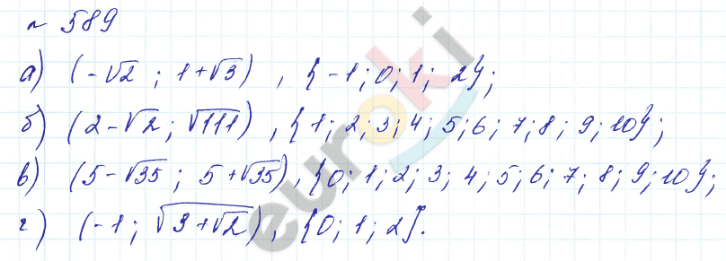 Алгебра 8 класс. Углубленный уровень Макарычев, Миндюк Задание 589