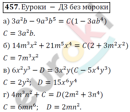Алгебра 7 класс. ФГОС Никольский, Потапов, Решетников Задание 457