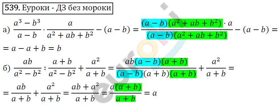 Алгебра 7 класс. ФГОС Никольский, Потапов, Решетников Задание 539