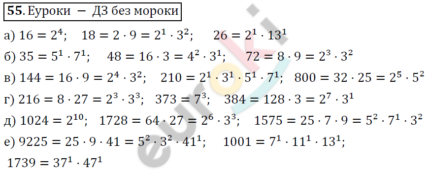 Алгебра 7 класс. ФГОС Никольский, Потапов, Решетников Задание 55
