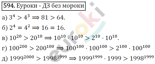 Алгебра 7 класс. ФГОС Никольский, Потапов, Решетников Задание 594