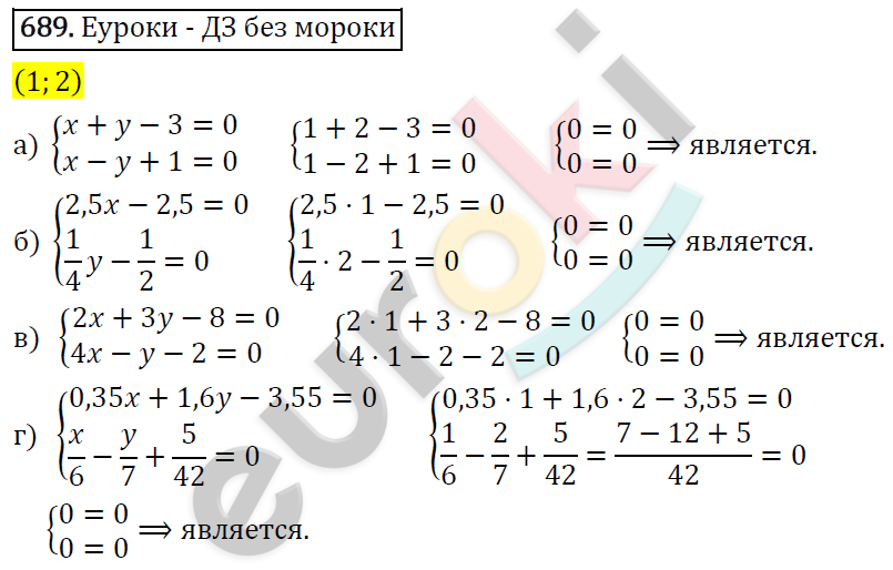 Алгебра 7 класс. ФГОС Никольский, Потапов, Решетников Задание 689