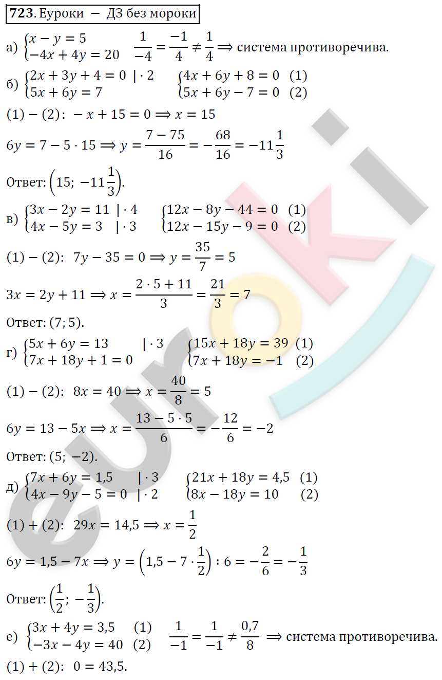 ГДЗ Алгебра 7 класс. ФГОС. Задание 723