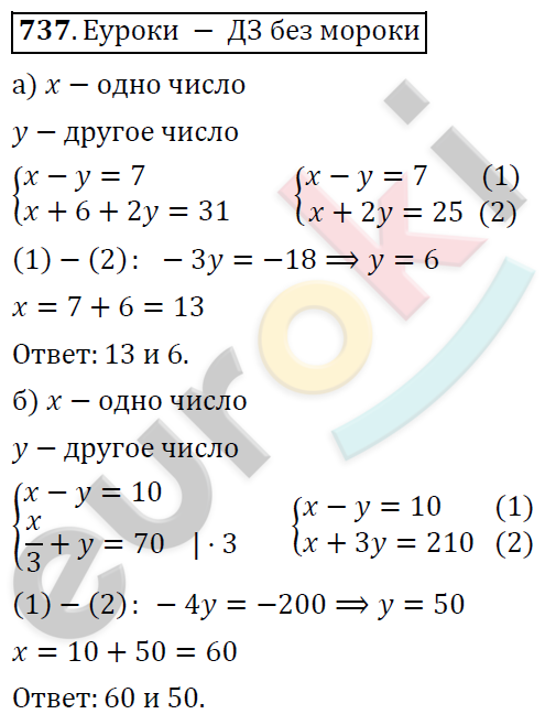 Алгебра 7 класс. ФГОС Никольский, Потапов, Решетников Задание 737