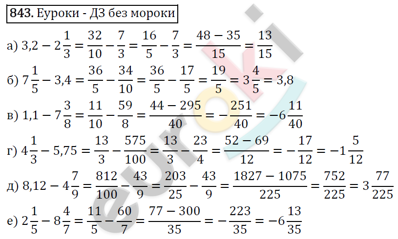 Алгебра 7 класс. ФГОС Никольский, Потапов, Решетников Задание 843
