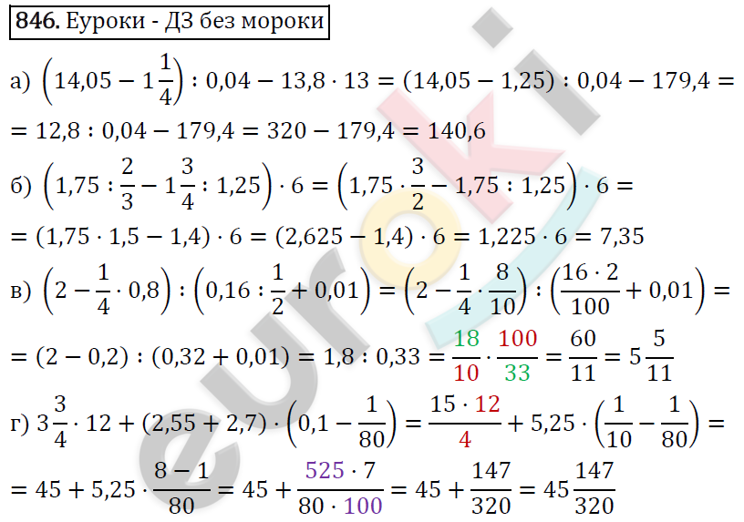 Алгебра 7 класс. ФГОС Никольский, Потапов, Решетников Задание 846