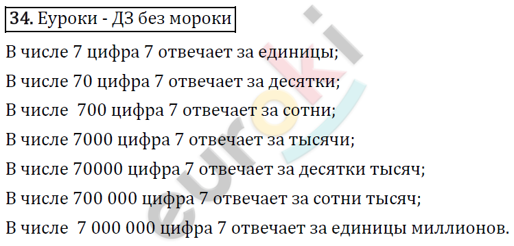 Математика 4 класс. ФГОС Рудницкая, Юдачева Задание 34