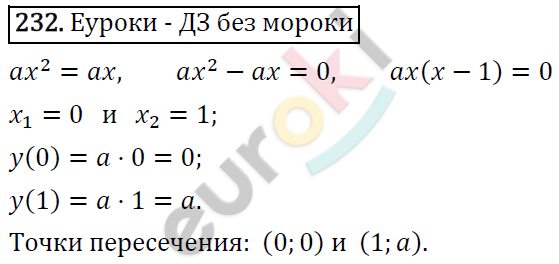 Алгебра 9 класс. ФГОС Макарычев, Миндюк, Нешков Задание 232