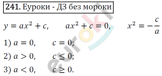 Алгебра 9 класс. ФГОС Макарычев, Миндюк, Нешков Задание 241