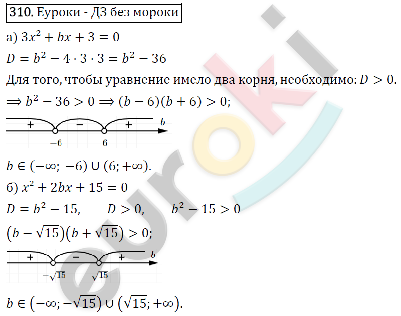 Алгебра 9 класс. ФГОС Макарычев, Миндюк, Нешков Задание 310