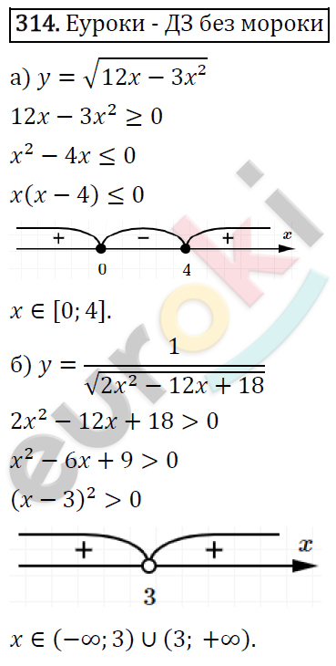 Алгебра 9 класс. ФГОС Макарычев, Миндюк, Нешков Задание 314