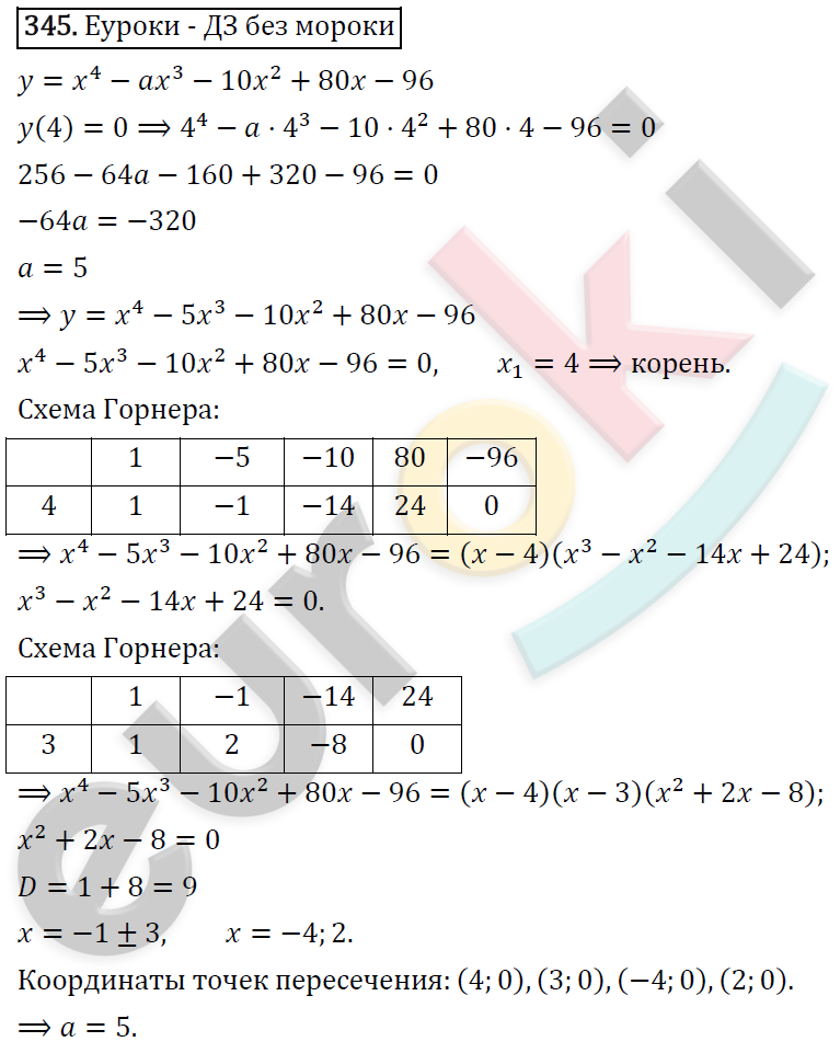 Алгебра 9 класс. ФГОС Макарычев, Миндюк, Нешков Задание 345
