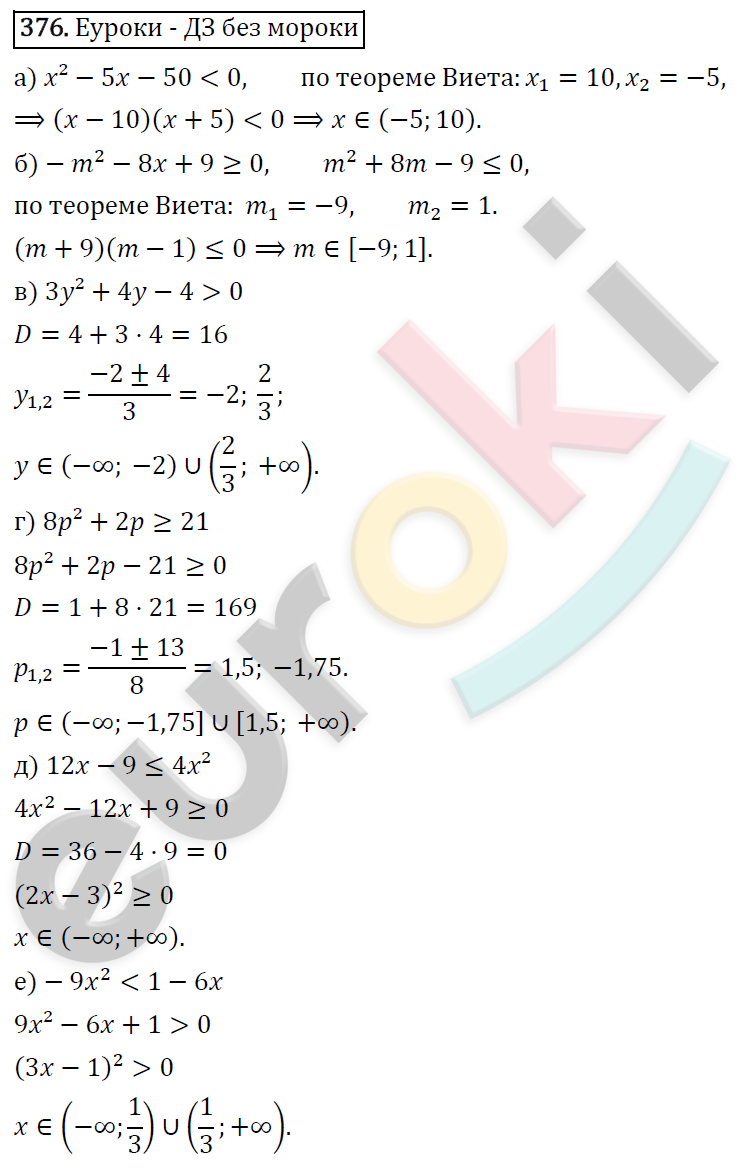 Алгебра 9 класс. ФГОС Макарычев, Миндюк, Нешков Задание 376