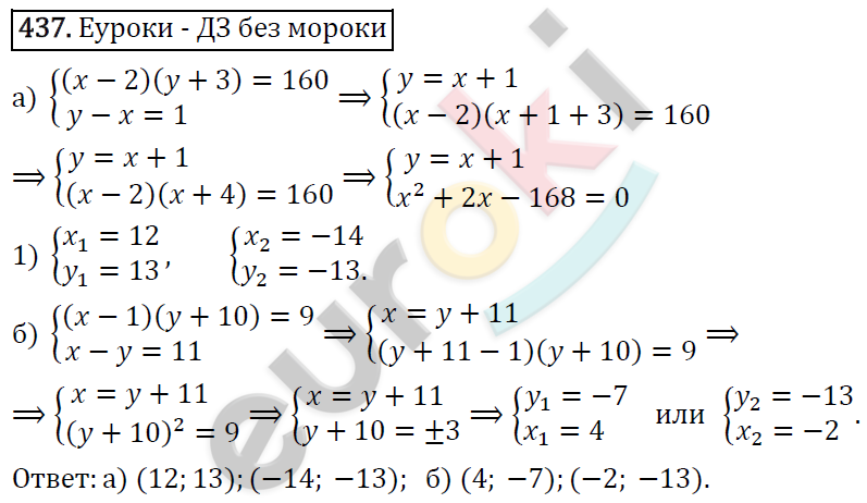 Алгебра 9 класс. ФГОС Макарычев, Миндюк, Нешков Задание 437