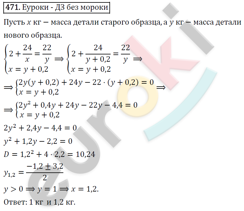 Алгебра 9 класс. ФГОС Макарычев, Миндюк, Нешков Задание 471